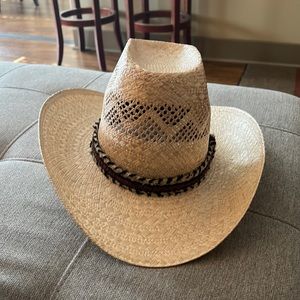 Vintage Stetson straw cowboy hat.